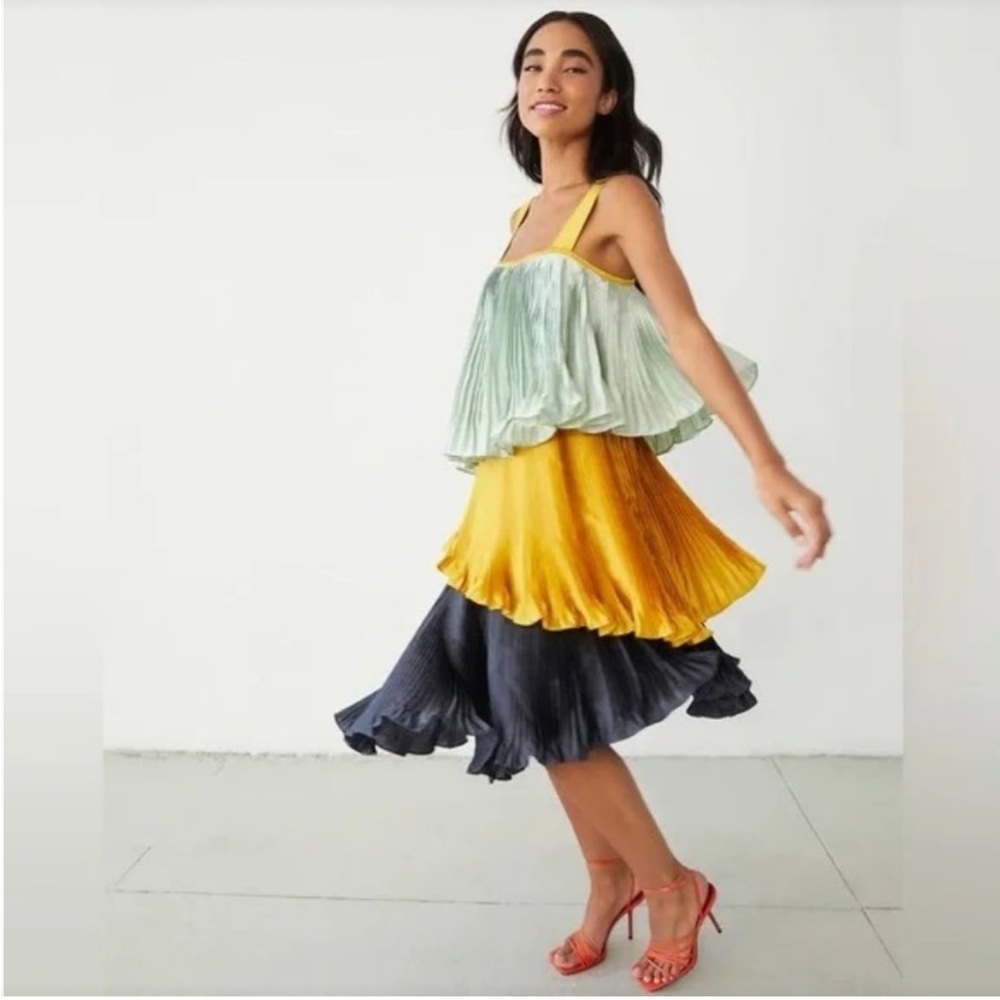 Anthropologie Guapa Pleated Dress